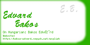 edvard bakos business card